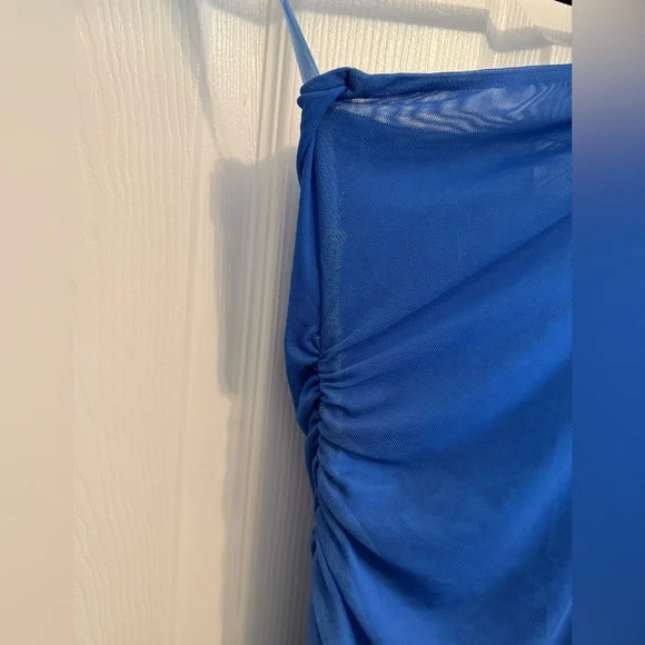 Runaway the Label Blue Green Yellow Ombre One-Shoulder Dress (size Medium) - Picture 4 of 8